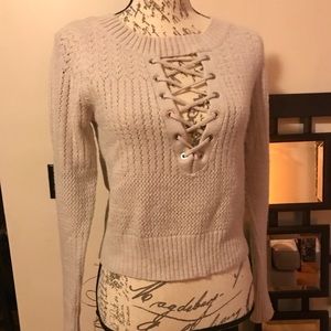 Express cream color sweater, adorable.